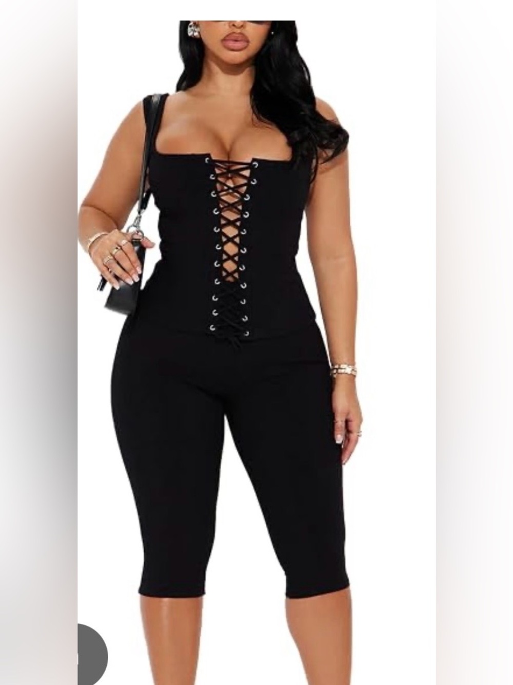 NWT Fashion Nova leggings corset pants set. *Fits like a Medium* Corset Top; Squ